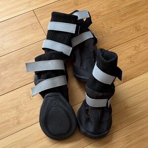 Black and Gray Dog doodle Boots